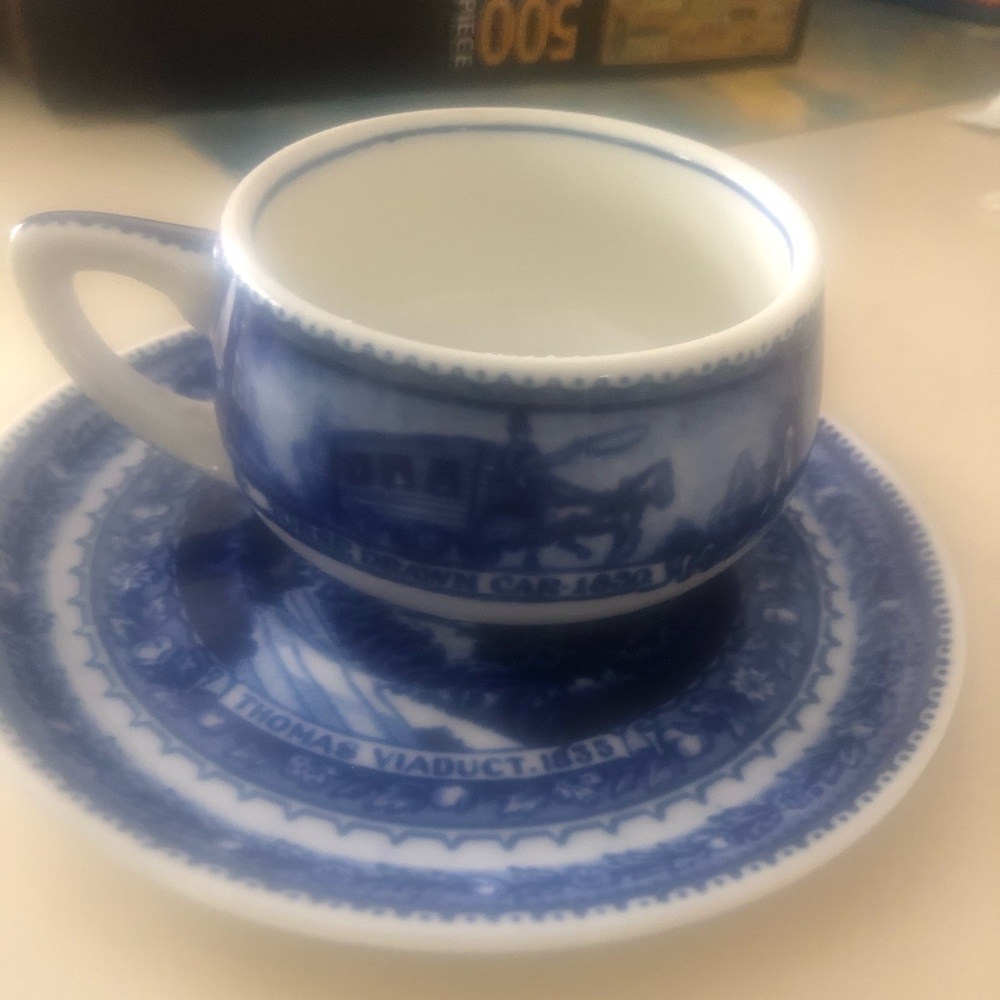 B n O railroad plate and cup
